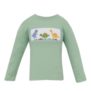 Boys Smocked Long-sleeve T-shirt - Dinos