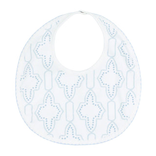 Printed Bib - Blue Lattice