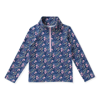 Pull Over Top - Navy Ditsy Floral