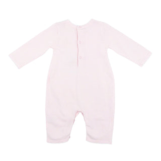 Girls Knit Romper with Bow Embroidery