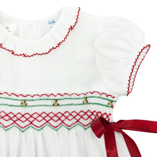 Christmas Geometrics Smocked Dress