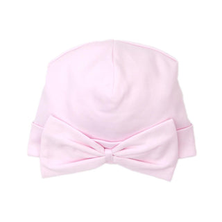 Basic Hat with Bow - Pink