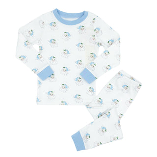 Boys Pajama Set - Blue Santa