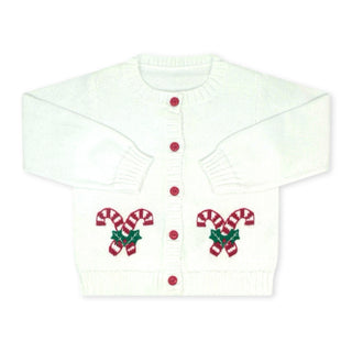 Burrow Button Down Cardigan - Candy Canes