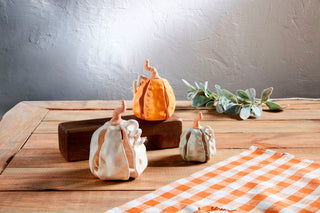 Stoneware Ceramic Pumpkin Sitter