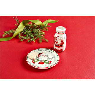 Vintage Santa Milk & Cookies Set