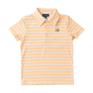 Boys Short-sleeve Pro Performance Polo - Chiffon Stripe