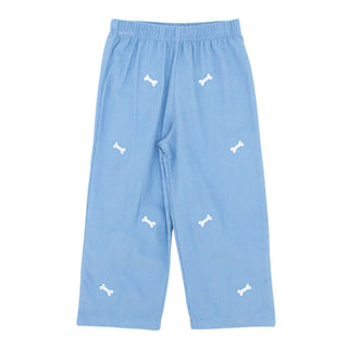Boys Corduroy Pants with Embroidery - Dog Bones