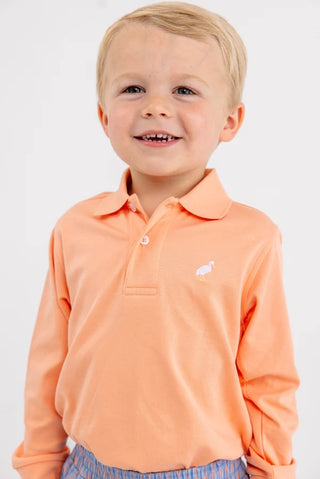 Long-sleeve Prim & Proper Polo - Seashore Sherbet
