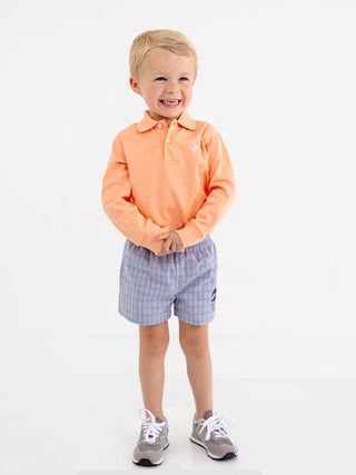 Long-sleeve Prim & Proper Polo - Seashore Sherbet