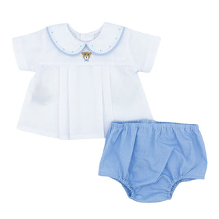 Peter Diaper Set with Embroidery - Teddy