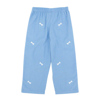 Boys Corduroy Pants with Embroidery - Dog Bones