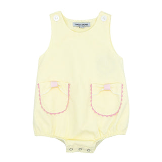 Girl Bubble with Bow Pockets - Yellow