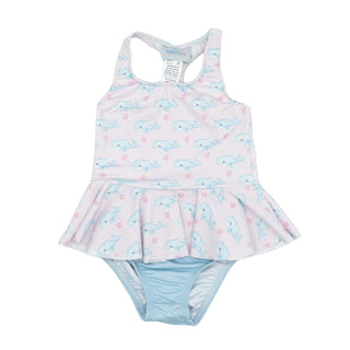 Collette Peplum Swimsuit - Oh Whale