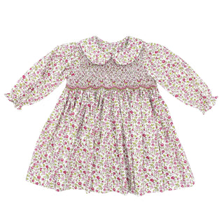 Cate Smocked Dress - Fuschia Floral