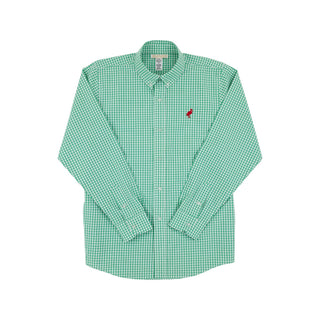 Dean's List Dress Shirt - Gibson Island Green Gingham
