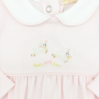 Girls Bubble with Hand-embroidery - Baby Lambs