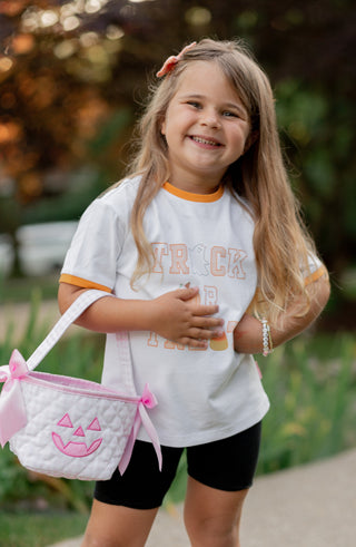 Mini Tote - Pink Jack O'lantern