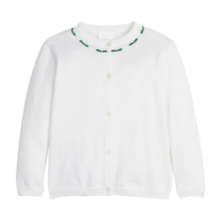 Embroidered Essential Cardigan - Holly