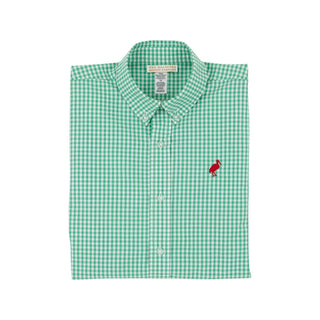 Dean's List Dress Shirt - Gibson Island Green Gingham