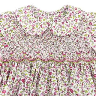 Cate Smocked Dress - Fuschia Floral