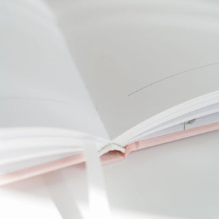 Linen Baby Memory Book - Blush
