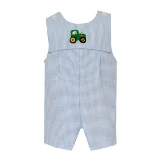 Boys Knit Shortall with Crochet Tractor