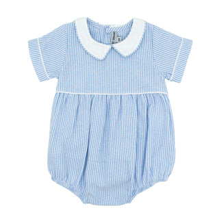 Boys Striped Bubble - Blue
