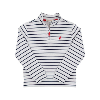 Hayword Half-Zip - Nantucket Navy Stripe