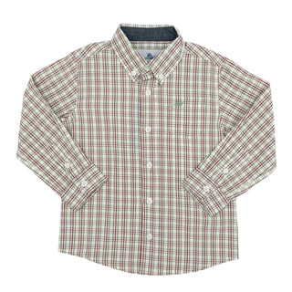 Button-down Shirt - Tan Plaid
