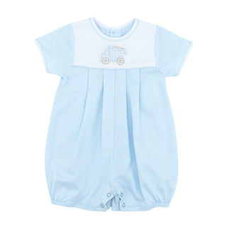 Boy Bubble with Hand-embroidery - Dump Truck