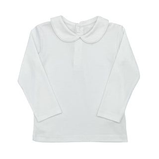 Boys Round Peter Pan Collar Shirt with Long-sleeves