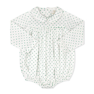 Long-sleeve Covington Bubble (Swiss Dot) - Mistletoe Green
