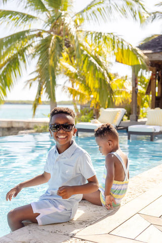 Prim & Proper Polo (Terrycloth) - Beale Street Blue