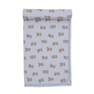 Printed Blanket - Blue Teddy Bear Club