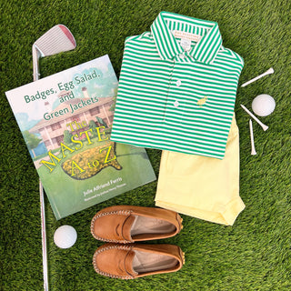 Prim & Proper Polo - Kiawah Kelly Green Stripe