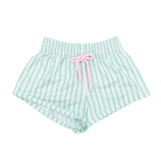 James Swim Shorts - Mint Stripe