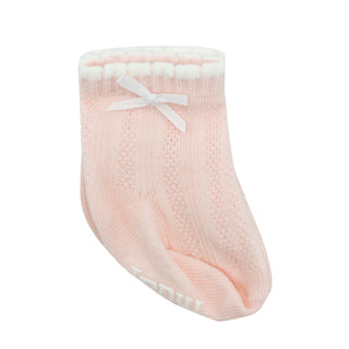 Baby Socks - Pink Pointelle