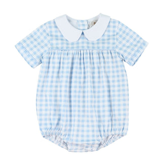 Boys Channing Bubble - Blue Gingham