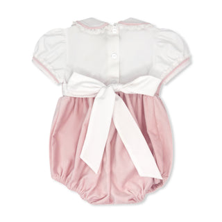 Girls Sundays Best Bubble (Velveteen) - Pink