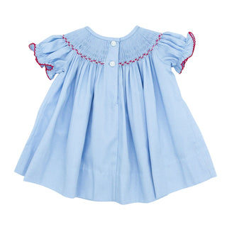 Emma Bishop Dress with Hand-smocking - Christmas Wreaths