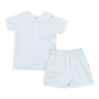 Asher Boy Short Set with Hand-smocking - Sweet Pea Puff