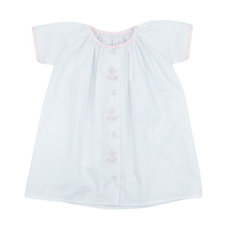 Daygown with Hand-embroidery - Pink Crosses
