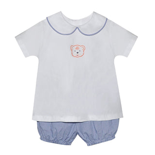 Boys Short Set with Team Embroidery - Auburn