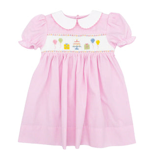Hand-smocked Birthday Dress - Pink Hand-smocked Birthday Dress - Pink