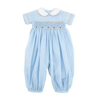 Benjamin Romper with Hand-smocking - Pumpkins