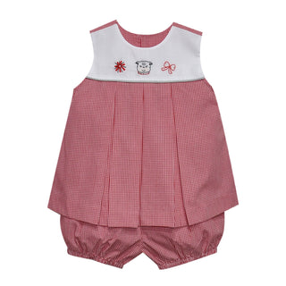 Girls Sleeveless Bloomer Set with Team Embroidery - Georgia
