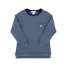 Barrington Blue & Nantucket Navy Stripe with Worth Avenue White Stork