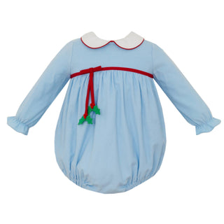 Girls Corduroy Bubble with Holly Detail