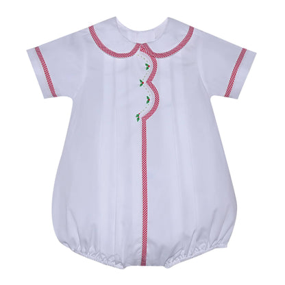 Boys Devon Bubble with Holly Embroidery